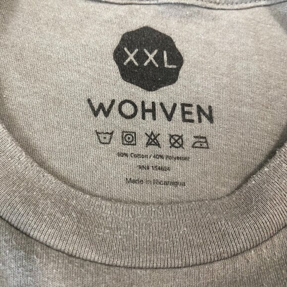 WOHVEN Men's (XXL) 2 Neutral Color T Shirts with Palm Trees - Picture 6 of 6